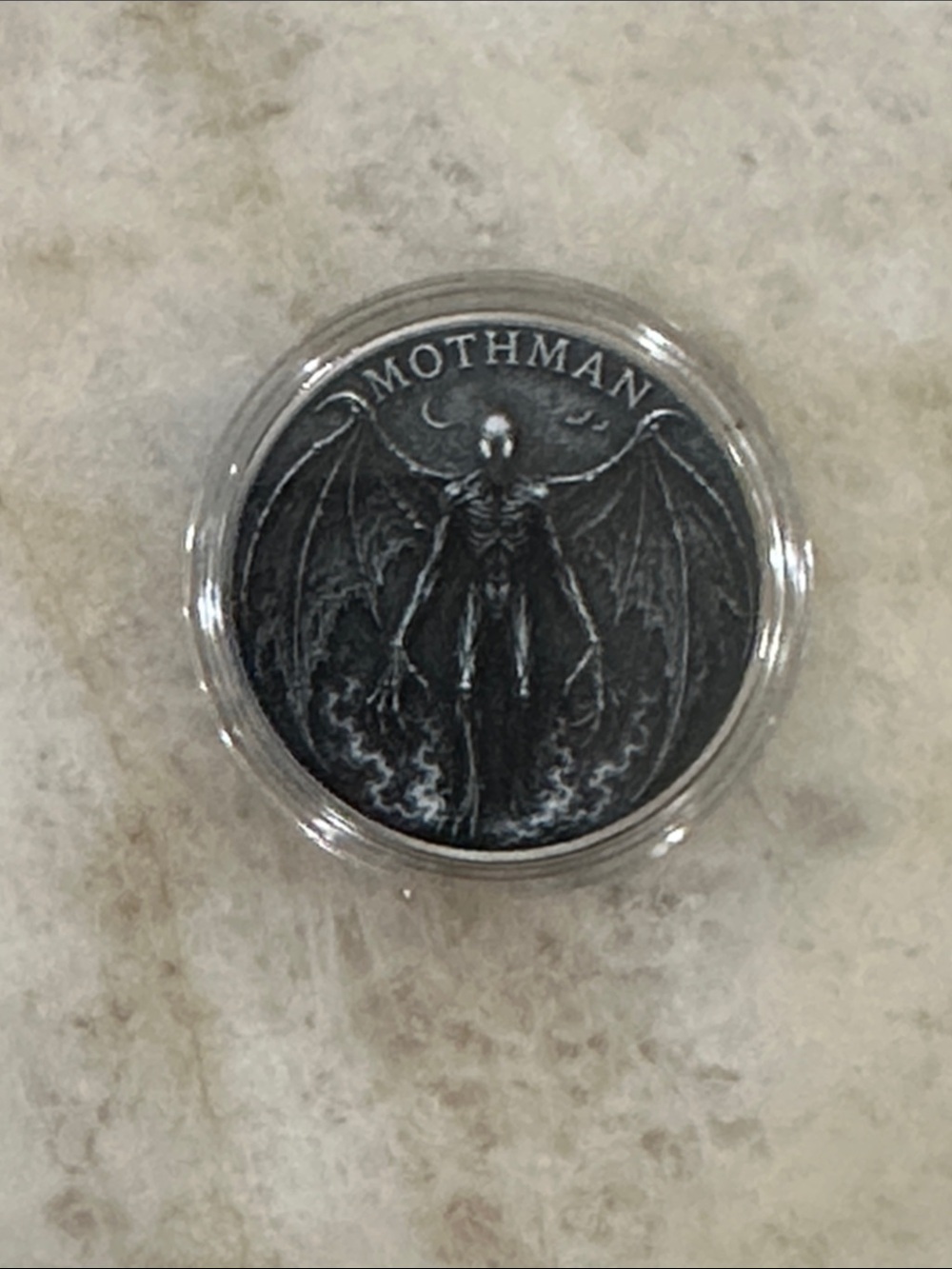 Mothman Collectible Coin - Black Silver Finish